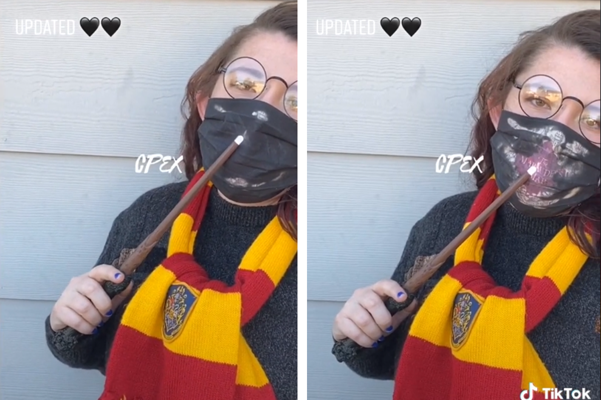 Žena vyrába nezvyčajné rúška, ktoré si zamiluje každý fanúšik Harryho Pottera