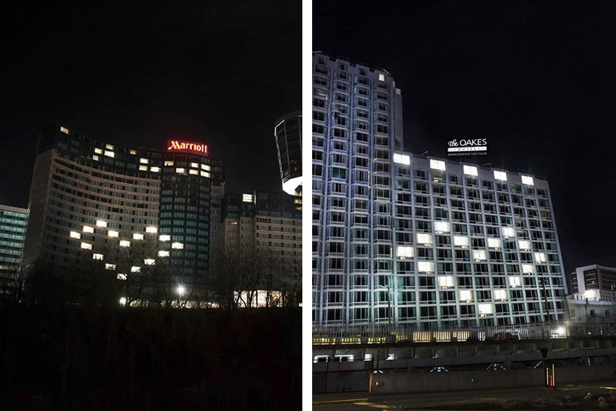 Hotely na znak spolupatričnosti rozsvietili svoje okná do tvaru srdca
