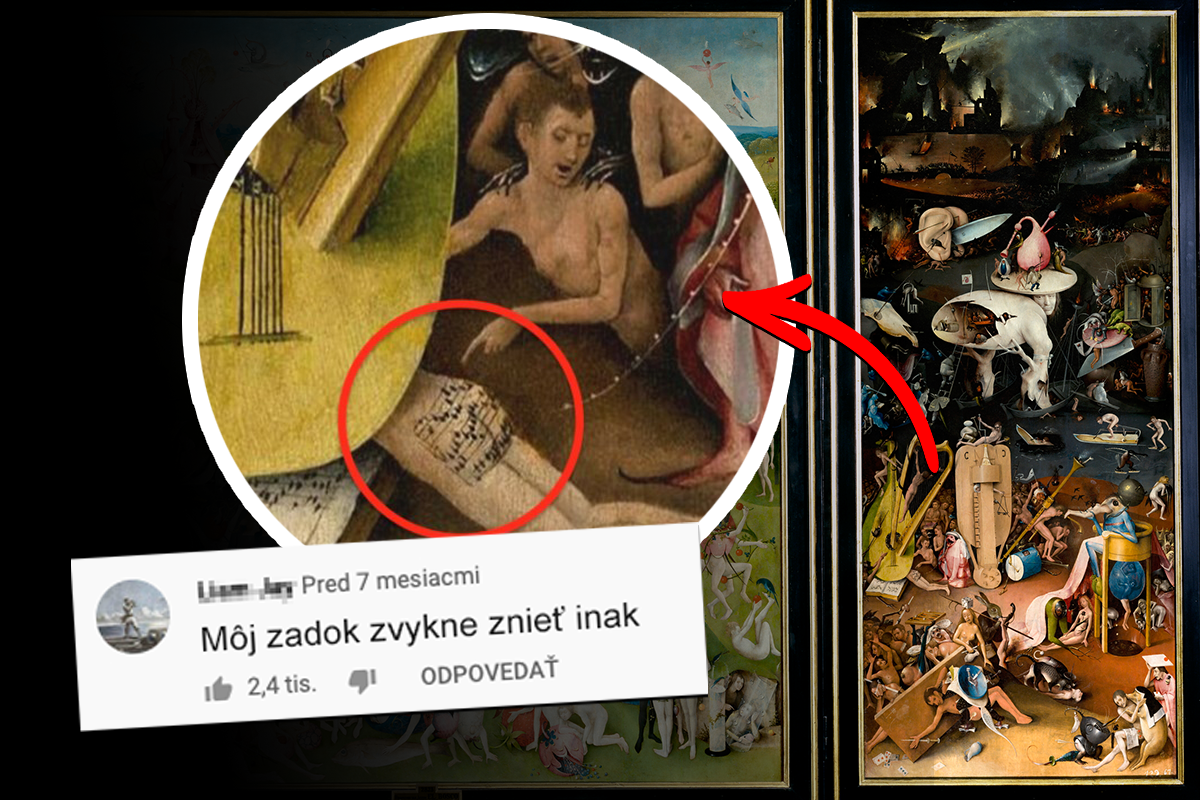 Ako znie hudba z nôt namaľovaných na zadku, ktorý je na známom obraze?