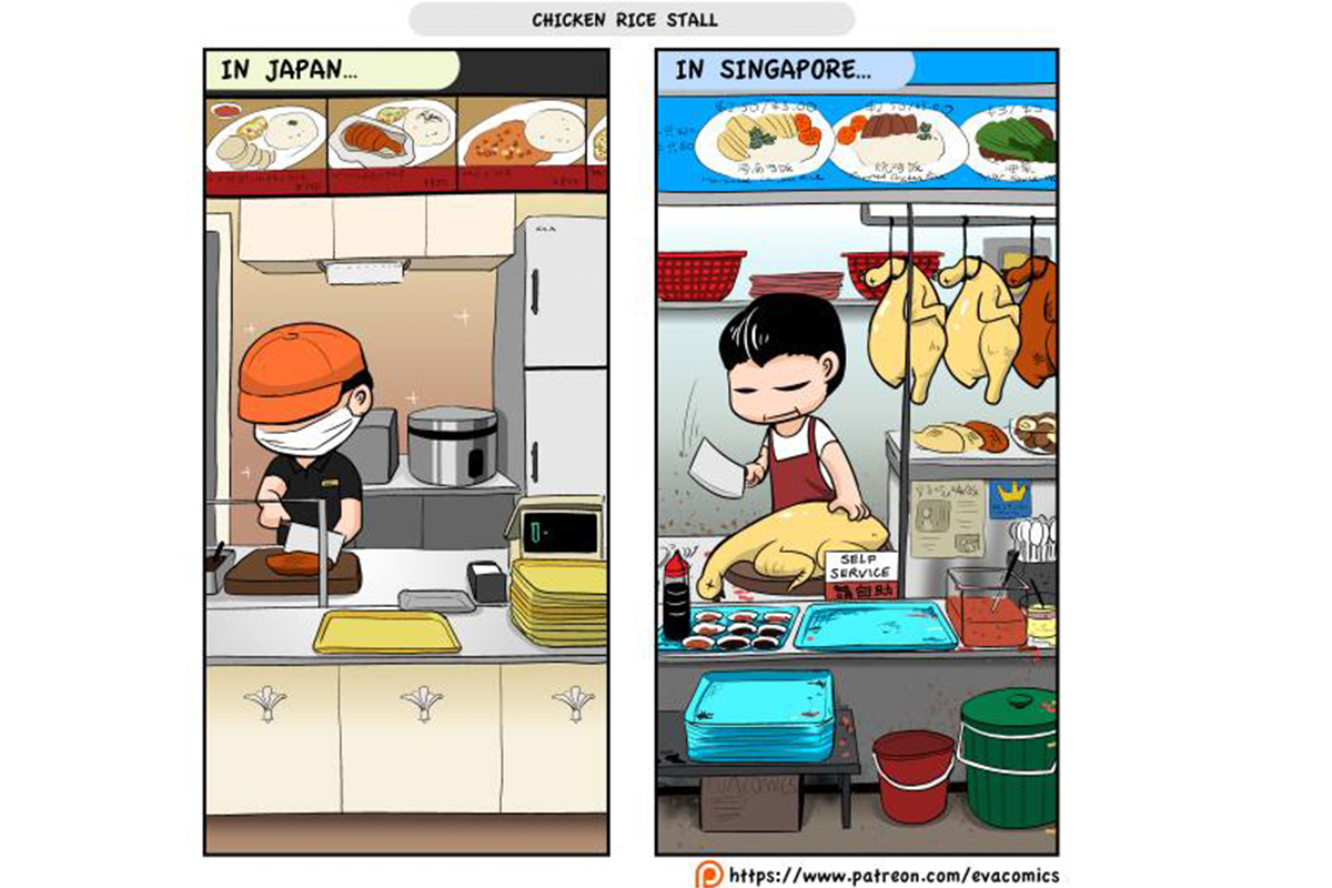 Rozdiely medzi Japonskom a inými svetovými krajinami vo vtipných komiksoch