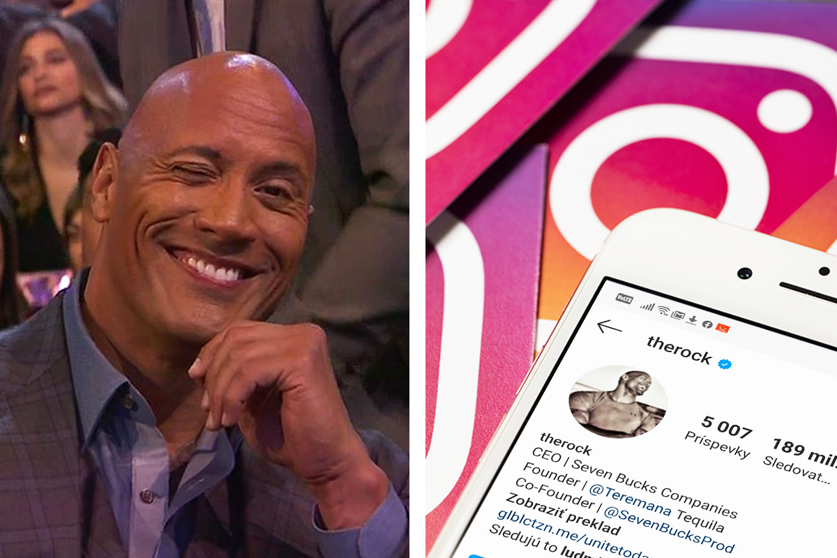 The Rock ovládol rebríček najhodnotnejších celebrít na Instagrame