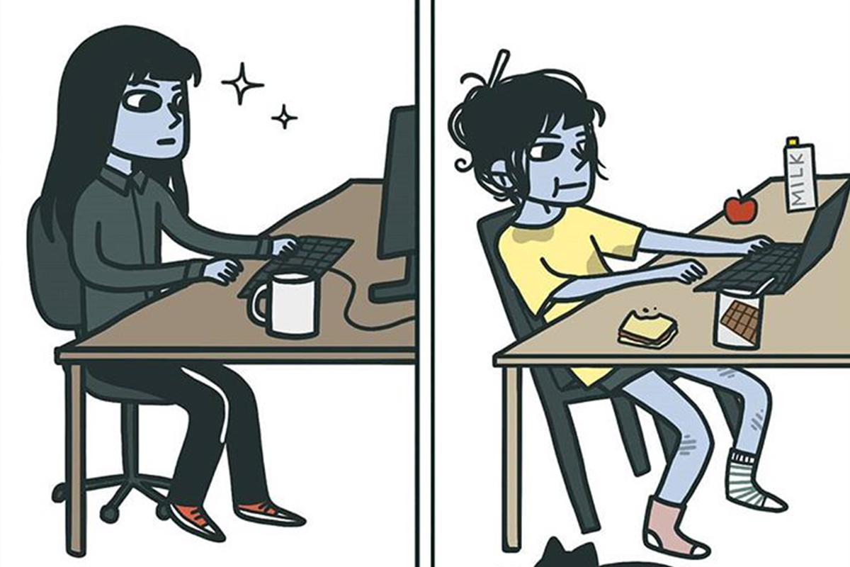 Mladá autorka tvorí vtipné a originálne komiksy, v ktorých sa spozná každý hardcore introvert