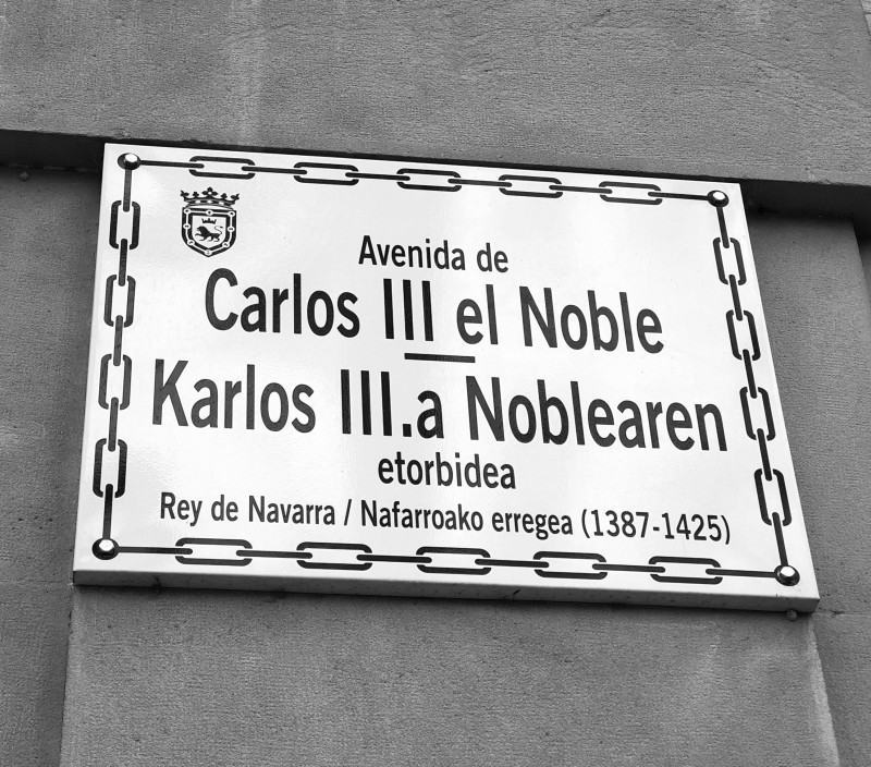 Baskický názov ulice hneď po španielskom názve
