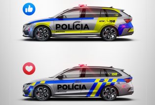 slovenská polícia policajné autá dizajn
