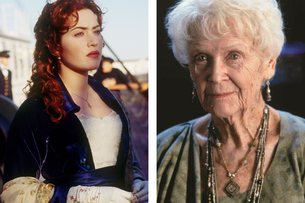 Herecké dvojice, ktoré si zahrali tie isté postavy v inom veku, Kate Winslet a Gloria Stuart