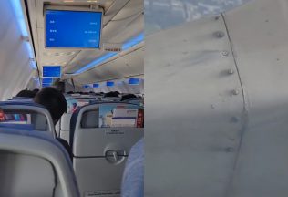 Video zachytáva uvoľnené skrutky na letiacom lietadle