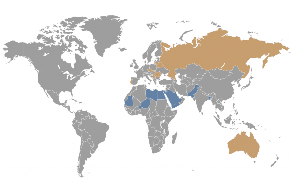 mapa sveta, najvyššia a najnižšia konzumácia alkoholu na svete