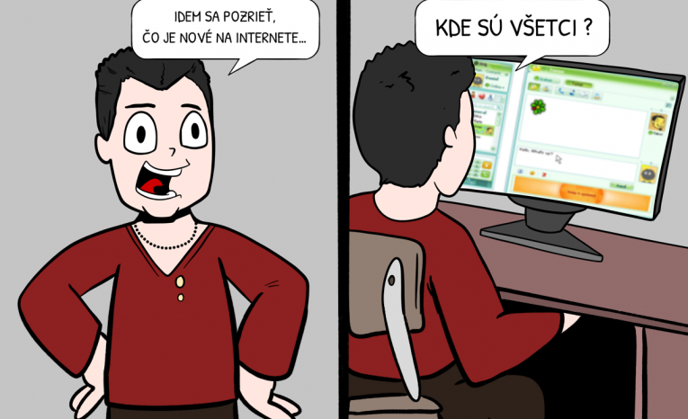 cestovanie v čase, rok 2000, vtipné ilustrácie, komiksy