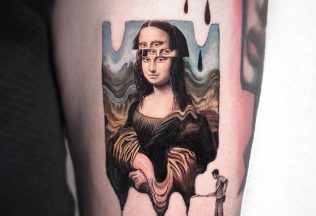 prepracované tetovania, tetovanie Mona Líza