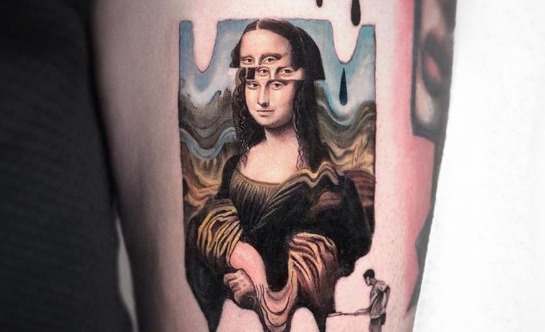 prepracované tetovania, tetovanie Mona Líza