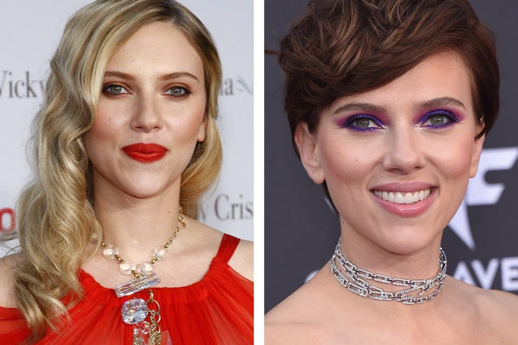 celebrity, známe osobnosti, účes, krátke vlasy, Scarlett Johansson