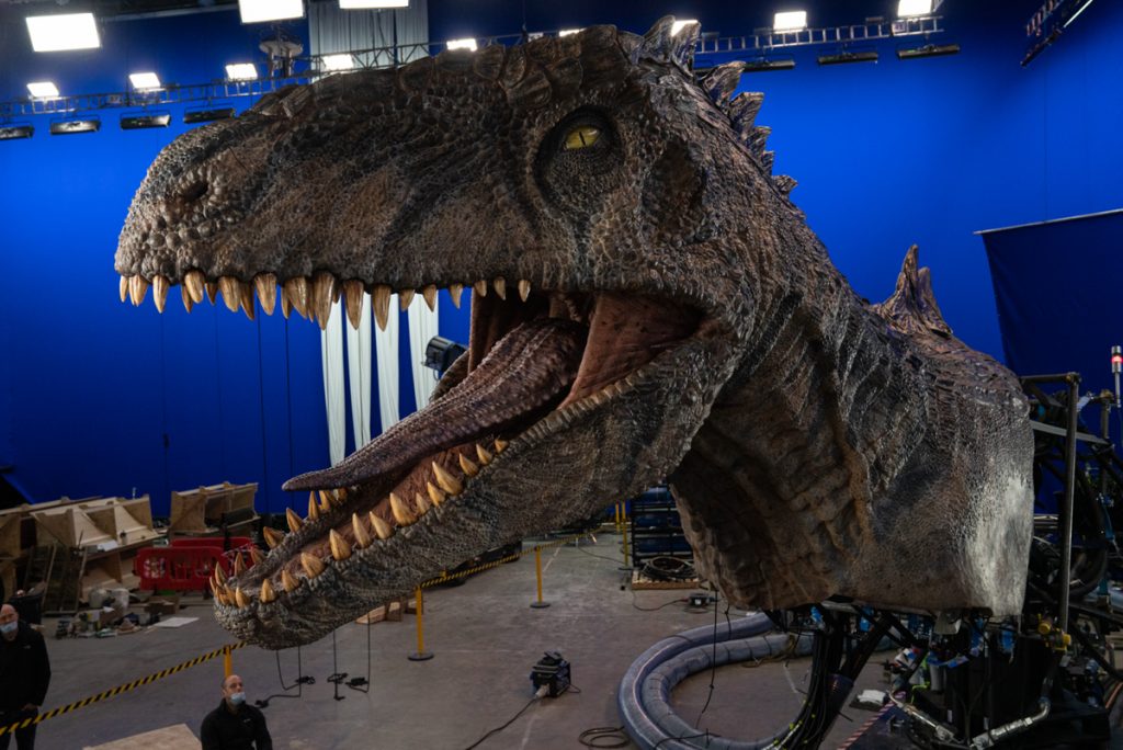 natáčanie známych filmov, behind the scenes, jursky svet nadvláda, dinosaurus