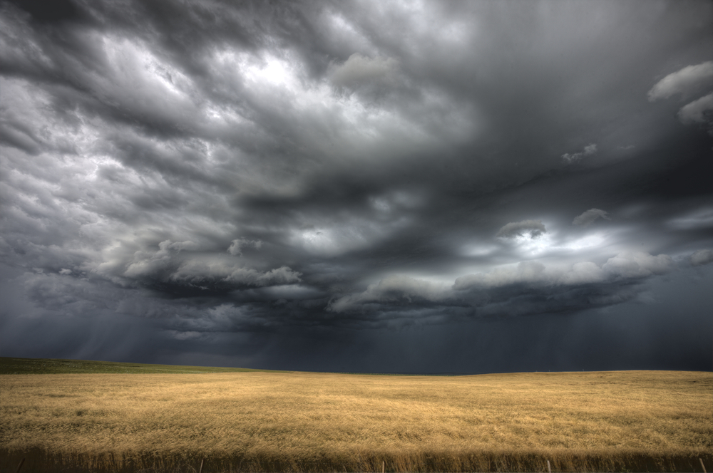 búrka, lúka, oblaky, dážď, počasie, predpoveď