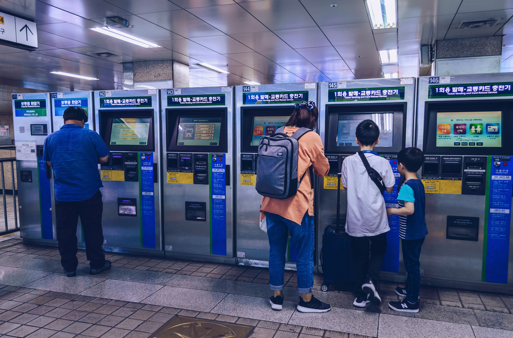 Južná Kórea, Soul, turistický sprievodca, metro, automat na cestovné lístky