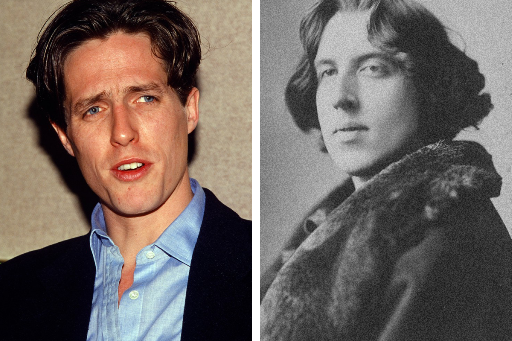 celebrita, historická osobnosť, história, podobnosť, dvojička, Hugh Grant, Oscar Wilde