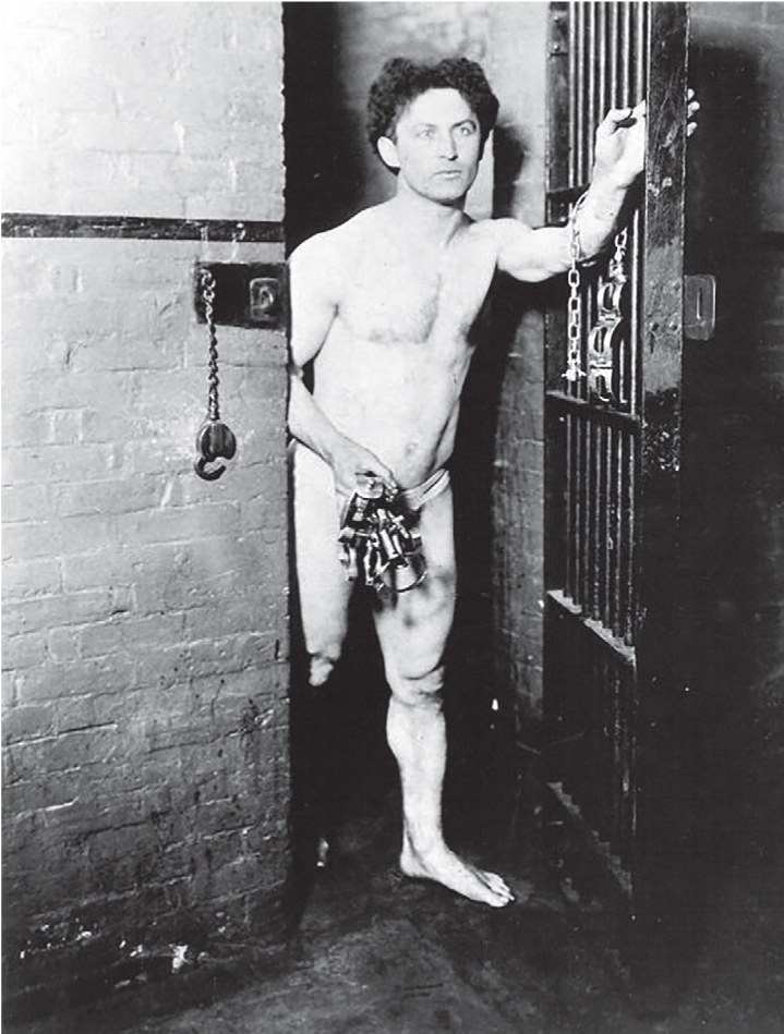 celebrita, známa osobnosť, konexie, špionáž. Harry Houdini