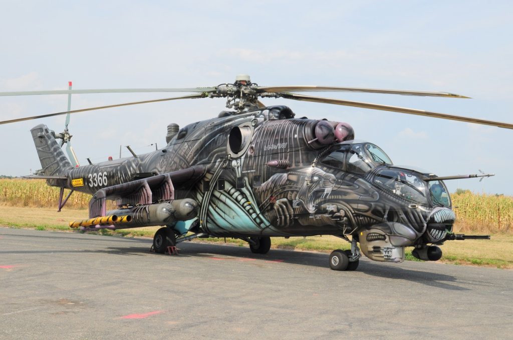 lietadlo, dizajn, umelecké dielo, Alien Tiger, Mil Mi-24