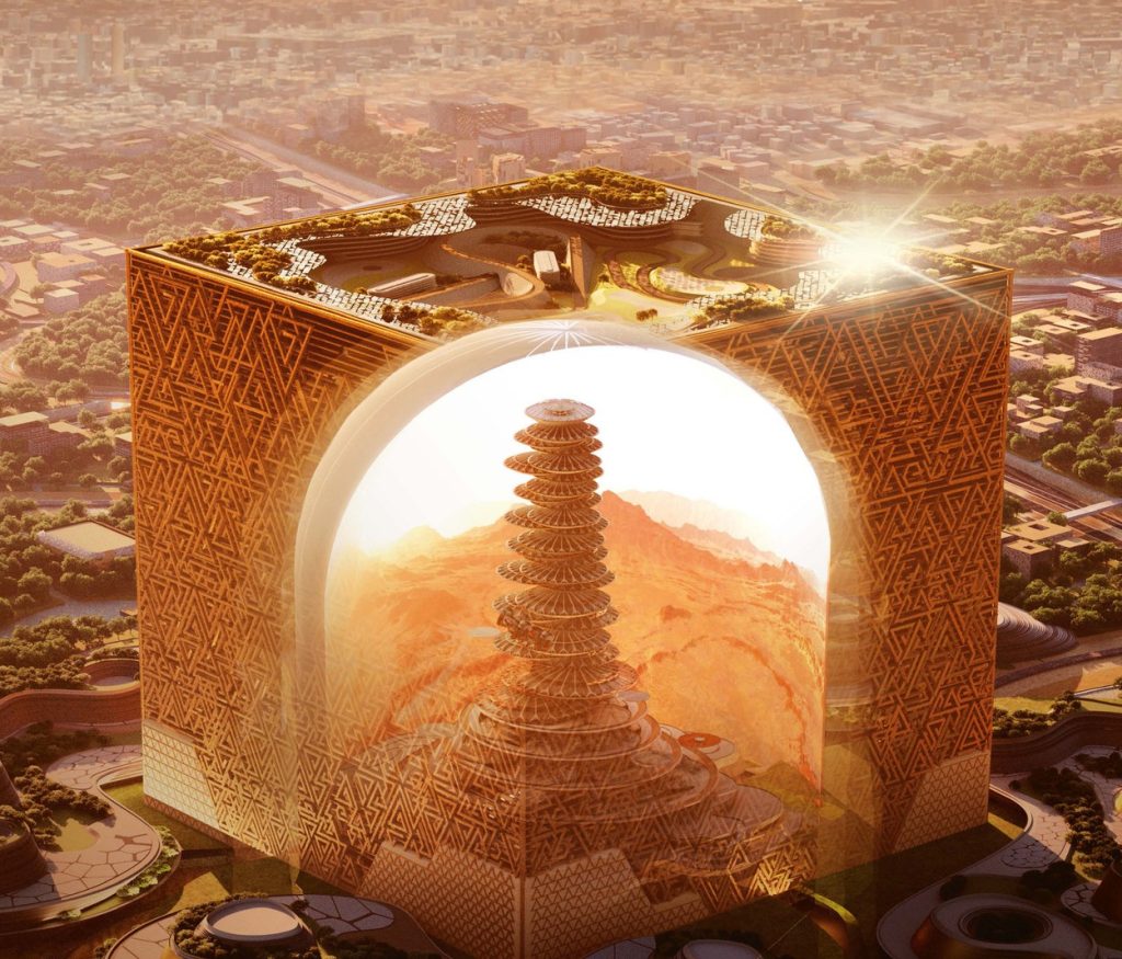 New Murabba, mrakodrap, kocka, Saudi Vision 2030, Saudská Arábia