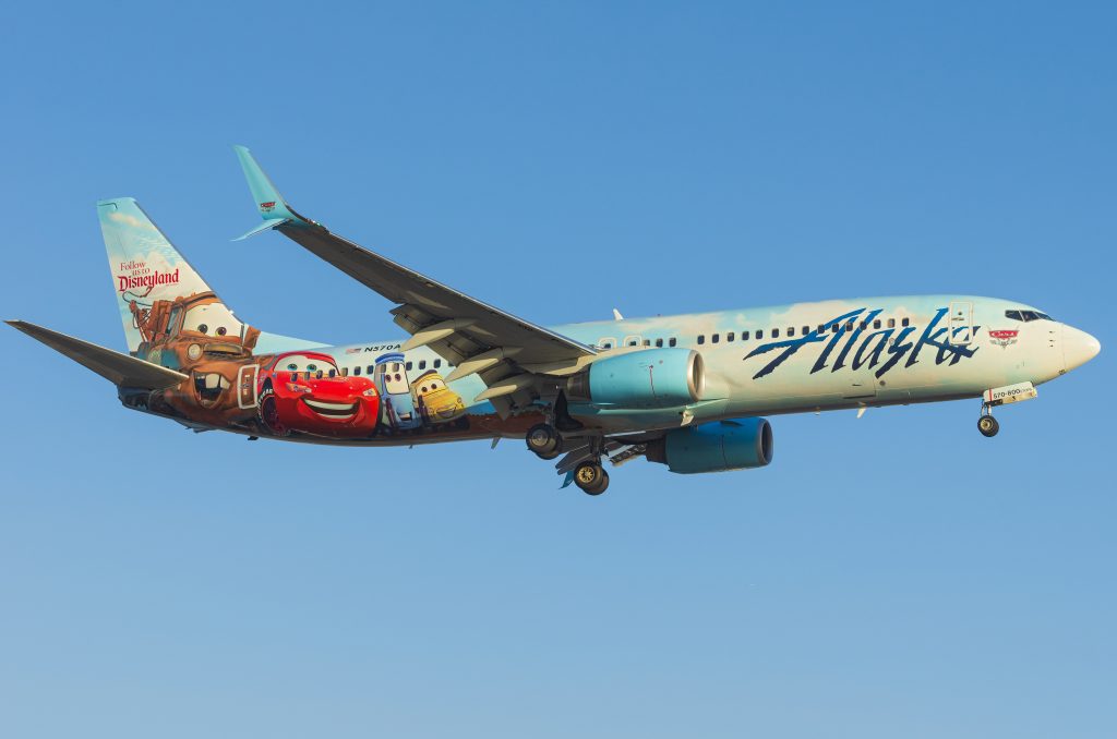 lietadlo, dizajn, umelecké dielo, Boeing 737, Disney, Alaska Airlines