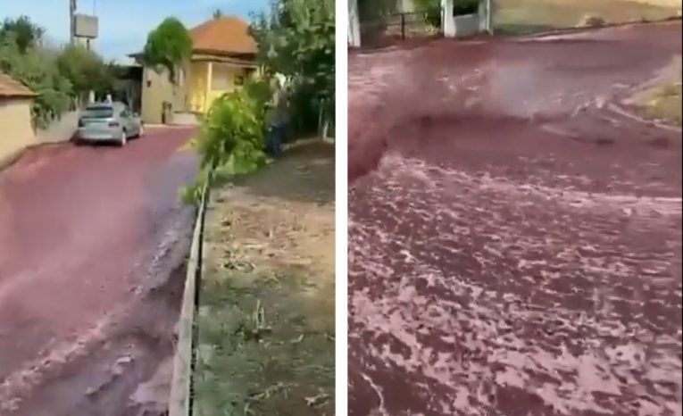 Poškodené nádrže spôsobili potopu. Ulicami Portugalska sa valilo červené víno