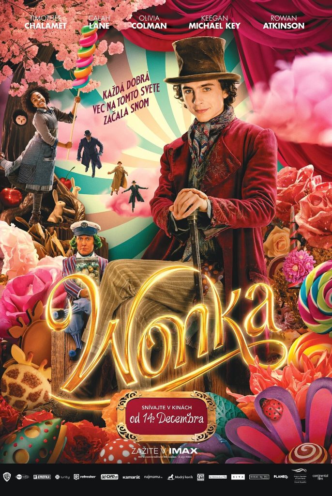 Wonka, komédia, fantasy, kino program, slovenské kino, kino premiéra, filmová novinka, filmy, Timothée Chalamet
