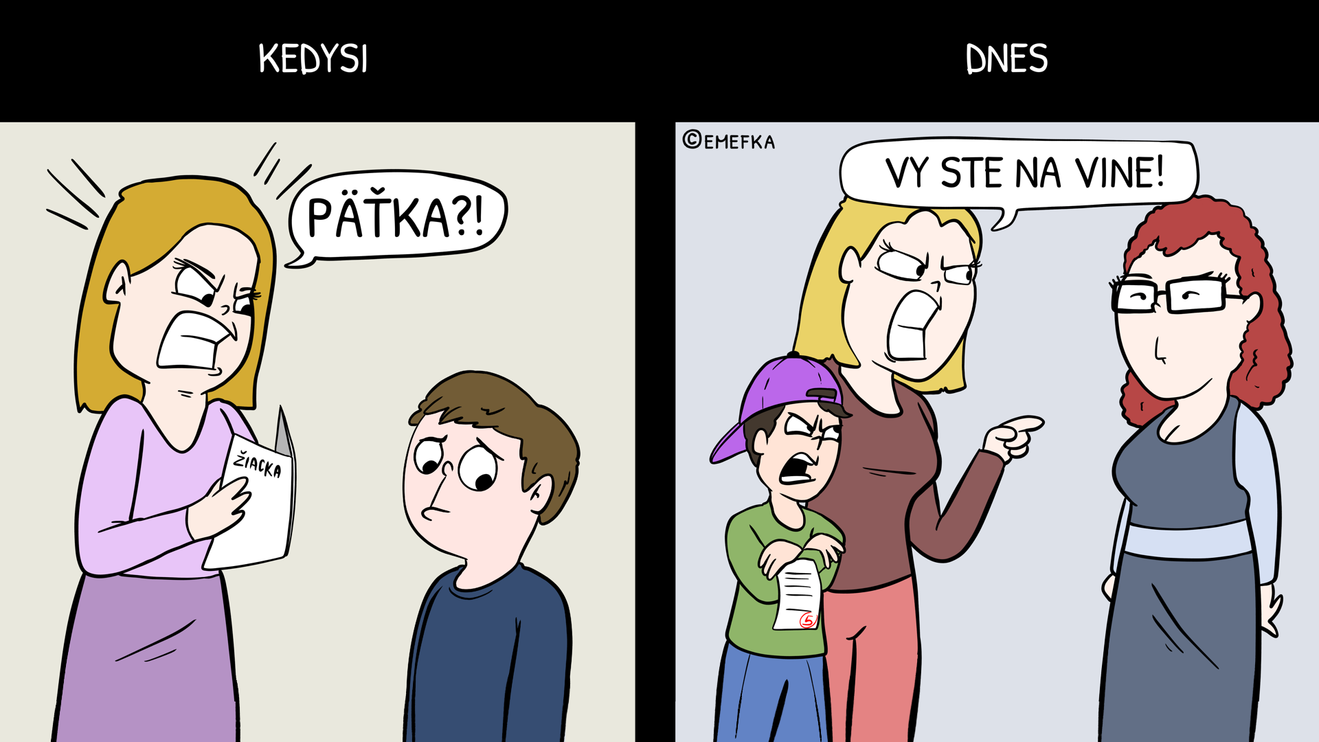 Školské časy kedysi vs. dnes. 5 vtipných ilustrácií, ktoré ti ich priblížia