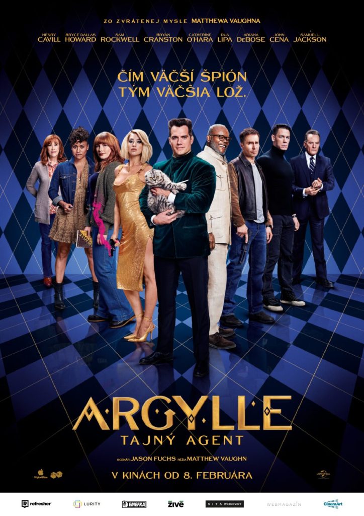 film, Argylle: Tajný agent, kino program, slovenské kino, kino premiéra, filmová novinka, akčná komédia