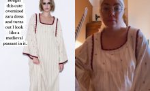 Žena si objednala šaty z internetu. Prišiel jej kúsok, v ktorom vyzerá ako stredoveký sedliak