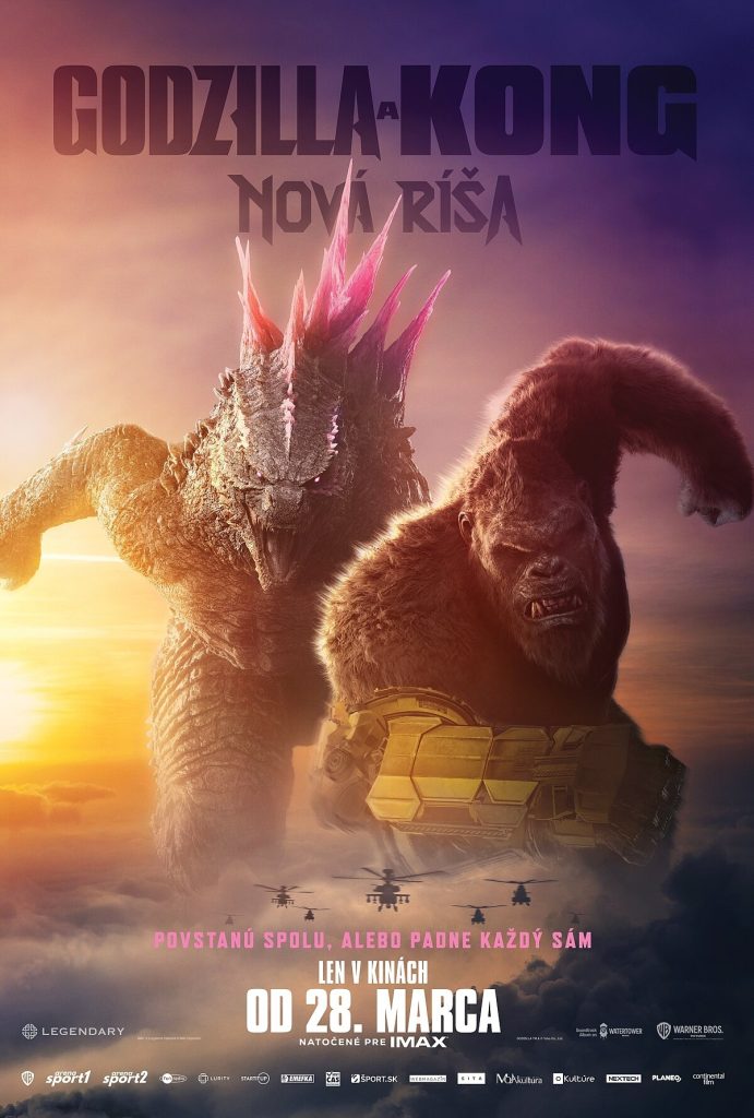 filmy, kino program, slovenské kino, Godzilla, King Kong, Godzilla a Kong: Nová ríša, filmová novinka, kino premiéra