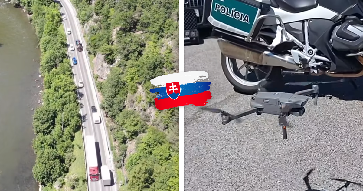 Zabudni na zbesilú jazdu pod Strečnom. Policajti po novom merajú rýchlosť pomocou dronov